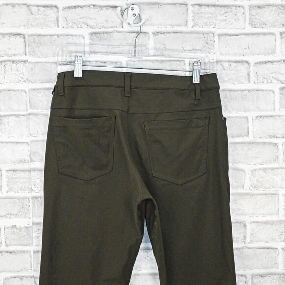Lululemon Men's ABC 5 Pocket Chino Pants in olive Green size 28 - Picture 6 of 6